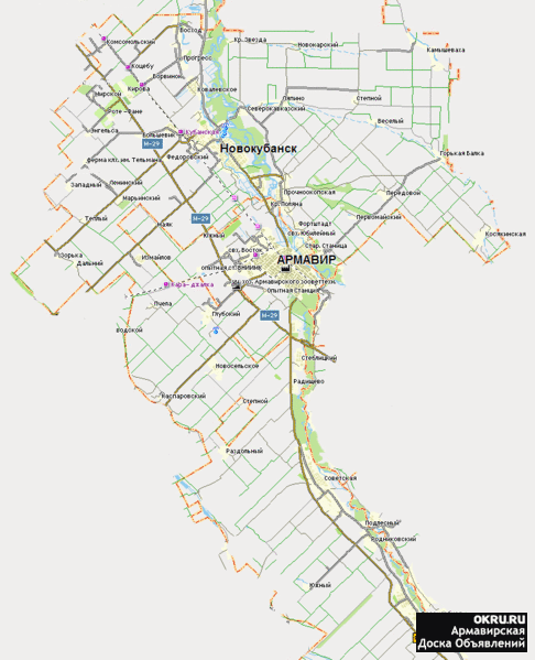 Карта спутник армавир