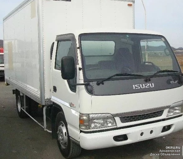 Isuzu фургон сбоку 3 тонны